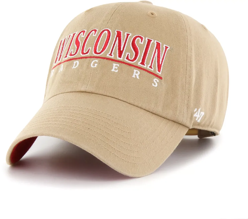 ‘47 Wisconsin Badgers Khaki District Clean Up Adjustable Hat