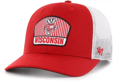 '47 Men's Wisconsin Badgers Red Factor Trucker Adjustable Hat