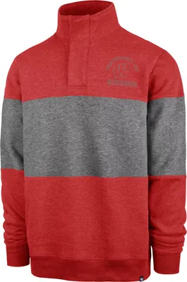 ‘47 Men's Wisconsin Badgers Red Wyatt 1/4 Snap Pullover