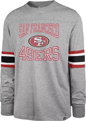 '47 Men's San Francisco 49ers Cover 2 Grey Long Sleeve T-Shirt