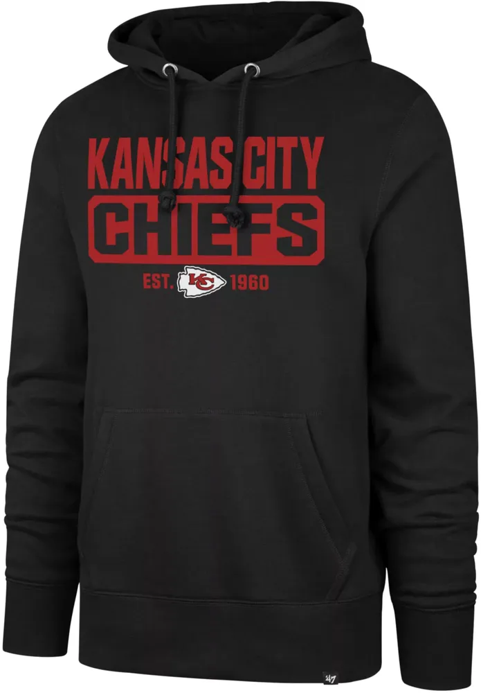 '47 Men's Kansas City Chiefs Boxout Headline Black Pullover Hoodie