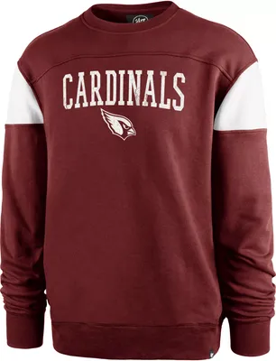 '47 Men's Arizona Cardinals Groundbreak Red Crew Sweatshirt