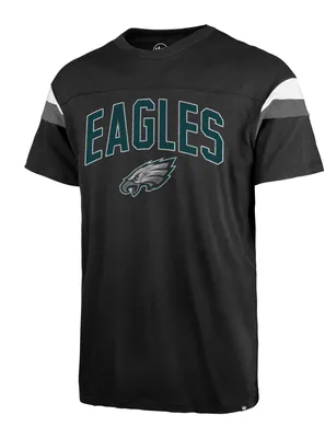 '47 Men's Philadelphia Eagles Coverall Black T-Shirt