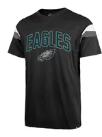 '47 Men's Philadelphia Eagles Coverall Black T-Shirt