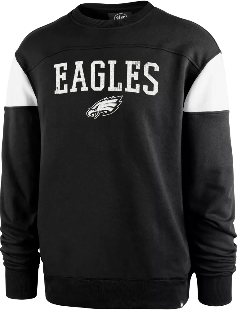 '47 Men's Philadelphia Eagles Groundbreak Black Crew Sweatshirt