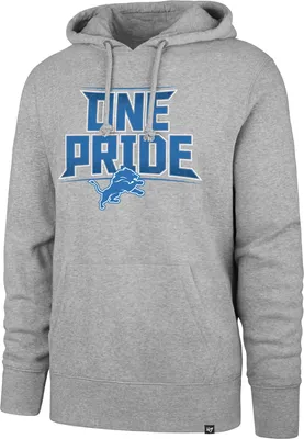 '47 Men's Detroit Lions One Pride Grey Pullover Hoodie