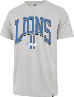 '47 Men's Detroit Lions Walk Tall Throwback Grey T-Shirt