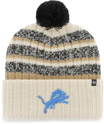 '47 Men's Detroit Lions Tavern Natural Knit Beanie