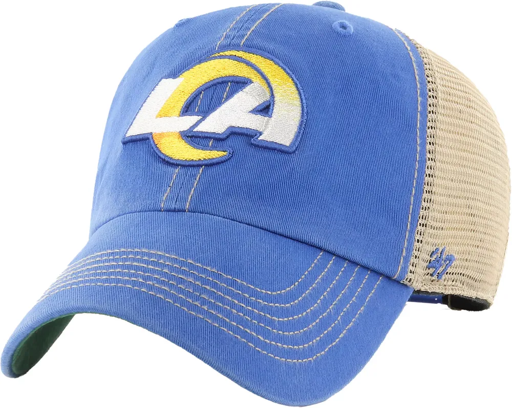 '47 Men's Los Angeles Rams Clean Up Trawler Blue Adjustable Hat