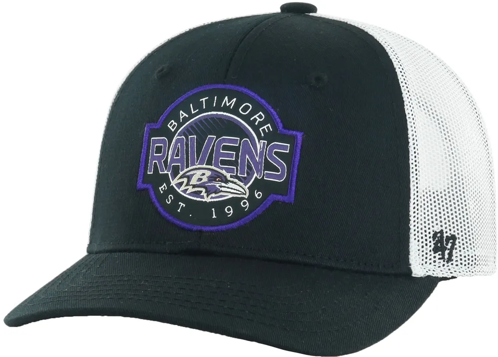 '47 Youth Baltimore Ravens Scramble Adjustable Trucker Hat