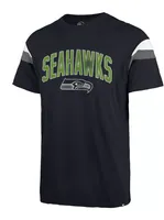 '47 Men's Seattle Seahawks Coverall Navy T-Shirt