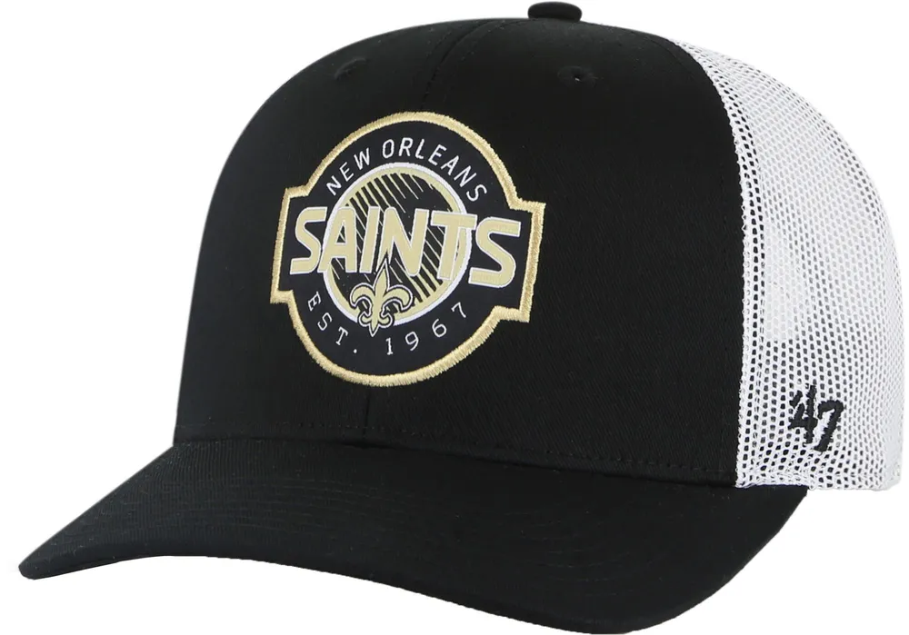 '47 Youth New Orleans Saints Scramble Adjustable Trucker Hat