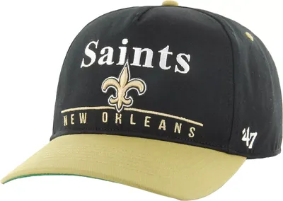 '47 Men's New Orleans Saints Super Hitch Throwback Black Adjustable Hat