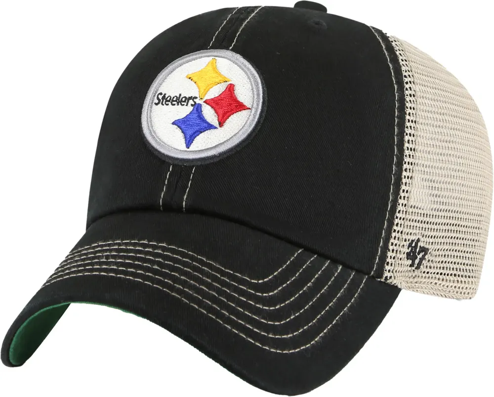 '47 Men's Pittsburgh Steelers Clean Up Trawler Black Adjustable Hat