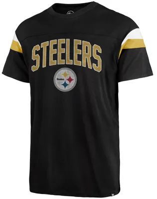 '47 Men's Pittsburgh Steelers Coverall Black T-Shirt