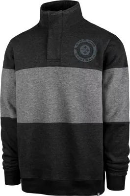 '47 Men's Pittsburgh Steelers Wyatt Black Quarter-Zip Pullover