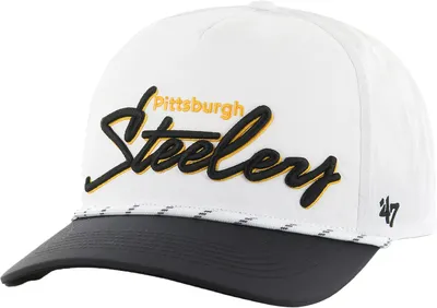 '47 Men's Pittsburgh Steelers Chamberlain White Adjustable Hat