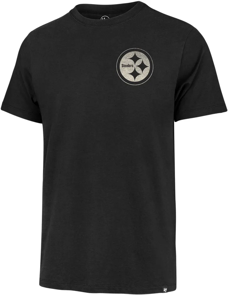 '47 Men's Pittsburgh Steelers Turnback Front Black T-Shirt