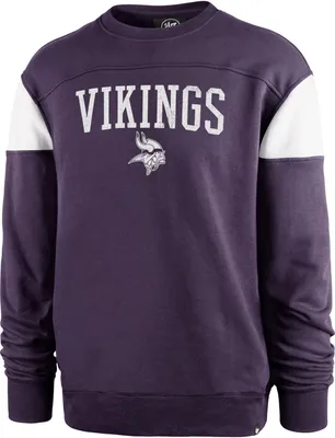 '47 Men's Minnesota Vikings Groundbreak Purple Crew Sweatshirt