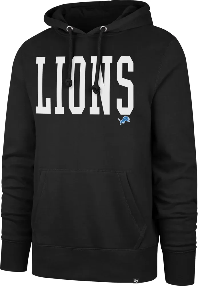 '47 Men's Detroit Lions Dime Headline Black Hoodie