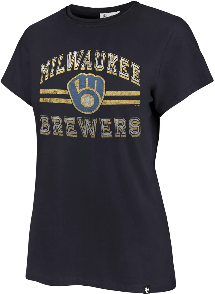 '47 Women's Milwaukee Brewers Blue Franklin T-Shirt