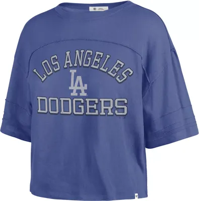 '47 Women's Los Angeles Dodgers Blue Moon Cropped T-Shirt