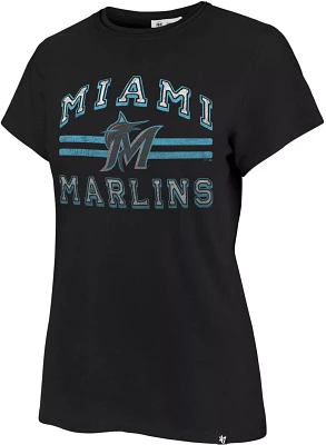 '47 Women's Miami Marlins Black Franklin T-Shirt