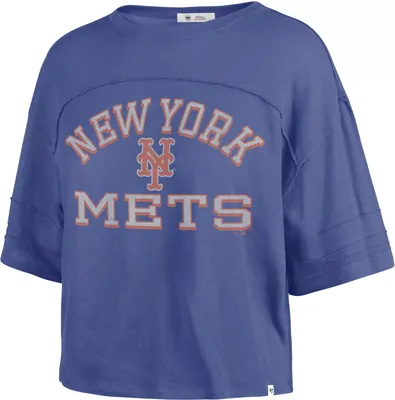 '47 Women's New York Mets Blue Moon Cropped T-Shirt