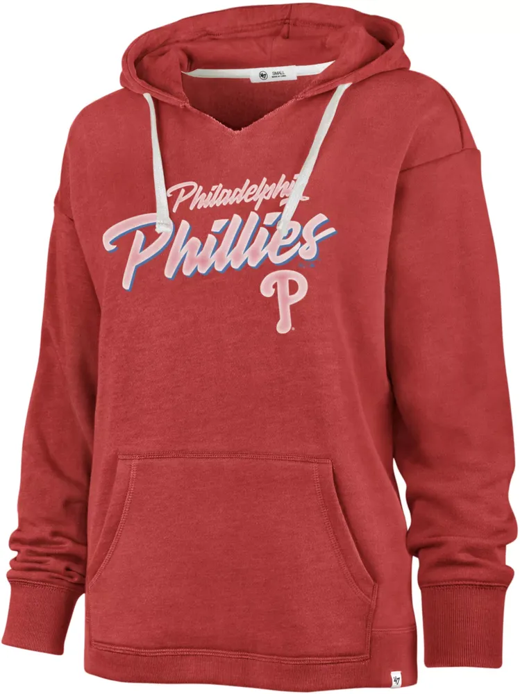 '47 Women's Philadelphia Phillies Red Rise Kennedy Hoodie