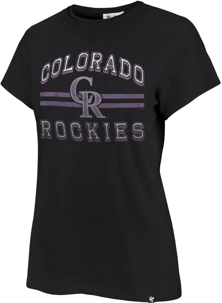 '47 Women's Colorado Rockies Black Franklin T-Shirt