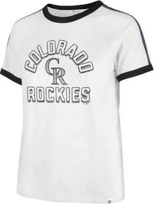 '47 Women's Colorado Rockies White Sweet Heat T-Shirt