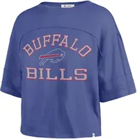 '47 Women's Buffalo Bills Royal Half-Moon Crop T-Shirt