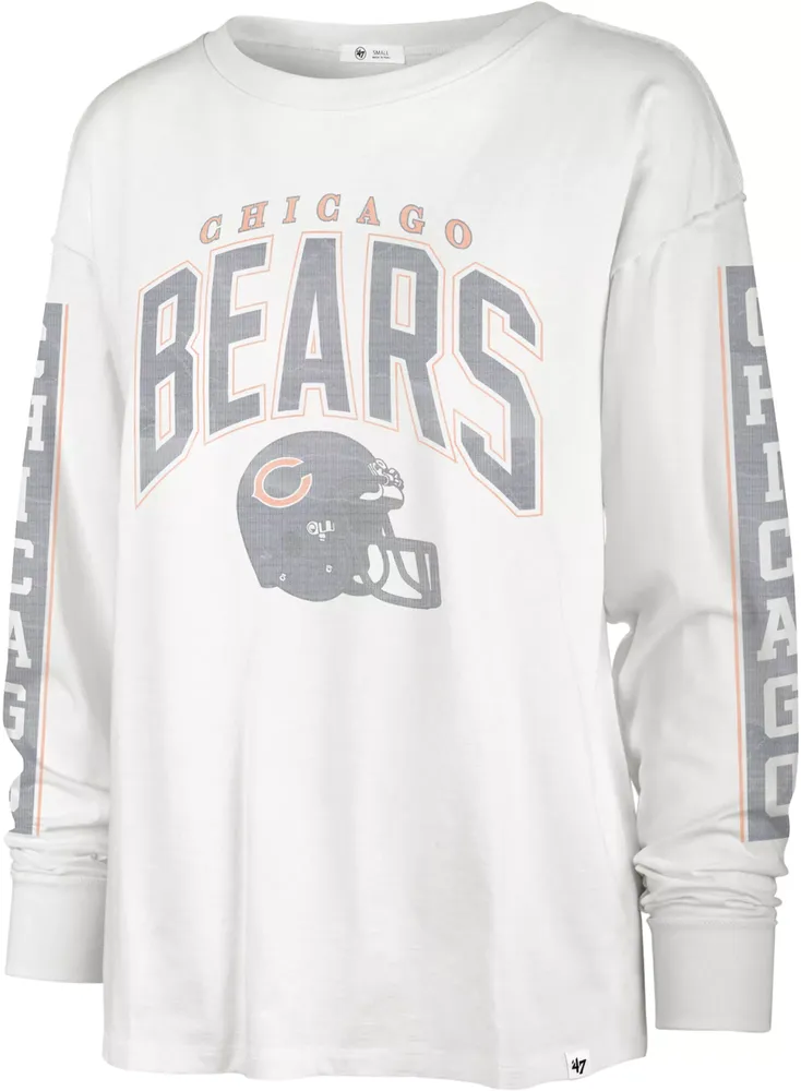 '47 Women's Chicago Bears Tomcat White Long Sleeve T-Shirt