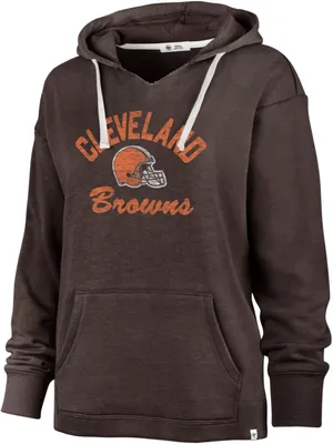 '47 Women's Cleveland Browns Wrap Up Brown Hoodie