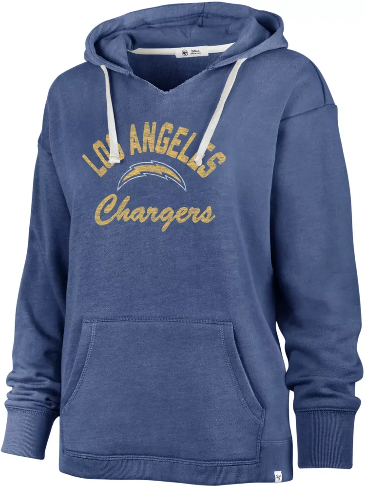 '47 Women's Los Angeles Chargers Wrap Up Blue Hoodie