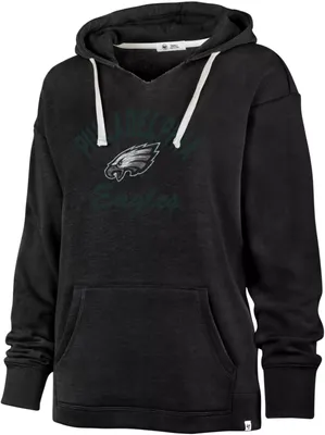 '47 Women's Philadelphia Eagles Wrap Up Black Hoodie