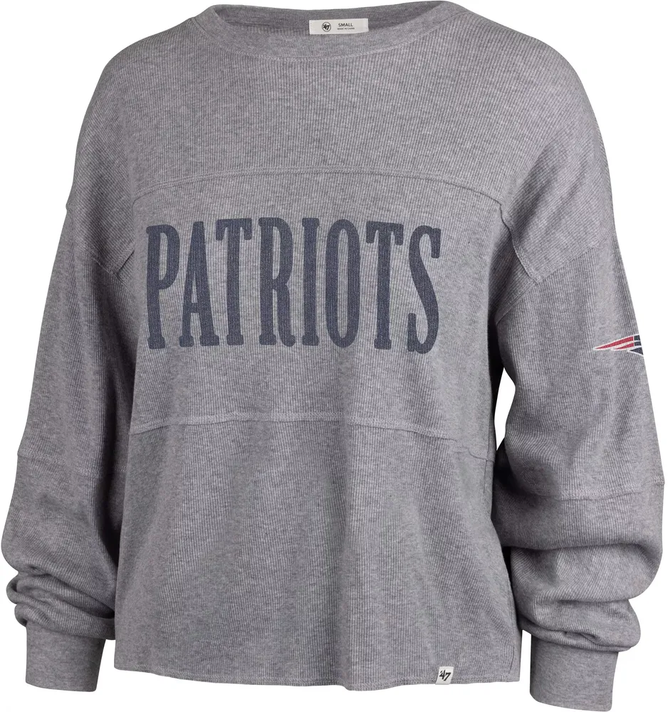 '47 Women's New England Patriots Jada Grey Long Sleeve T-Shirt