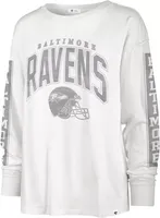 '47 Women's Baltimore Ravens Tomcat White Long Sleeve T-Shirt