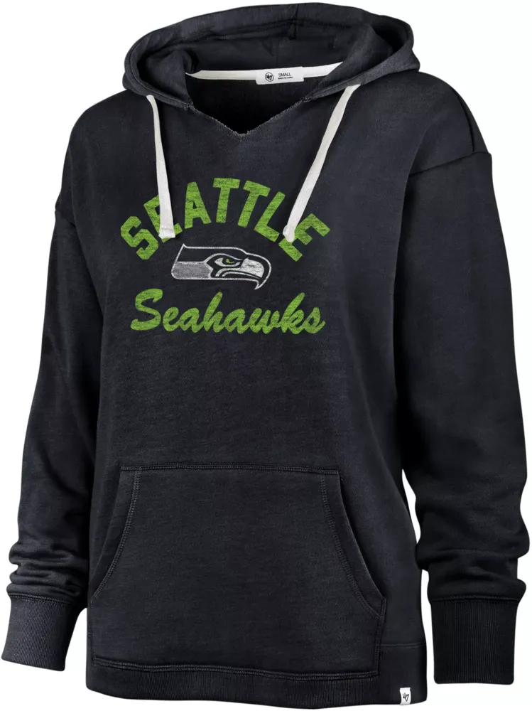 '47 Women's Seattle Seahawks Wrap Up Blue Hoodie