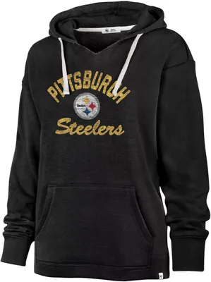 '47 Women's Pittsburgh Steelers Wrap Up Black Hoodie