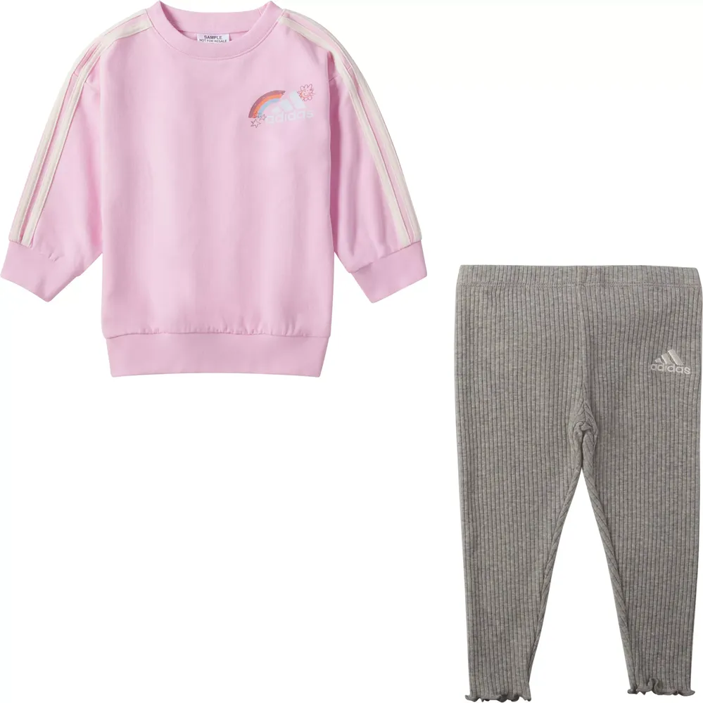 Dick's Sporting Goods Adidas Infant Girls' Crewneck Pullover & Ribbed Pant  Set