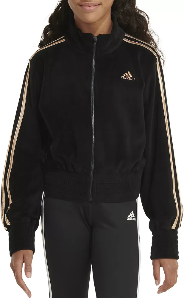 adidas Girls' Fashion Velour Jacket