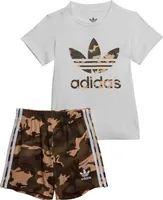 adidas Infants' Camo Shorts and T-Shirt Set