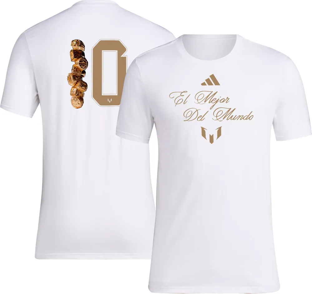 adidas Adult 2023 Ballon d'Or Lionel Messi #10 Rings T-Shirt