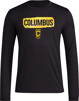 adidas Adult Columbus Crew 2024 Local Pop Black Long Sleeve Shirt