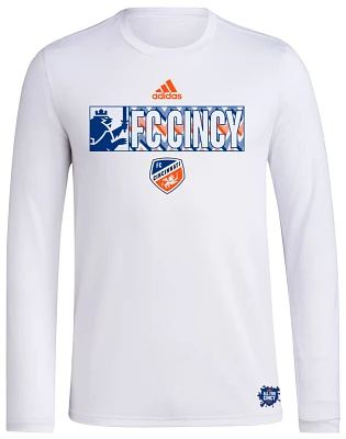 adidas Adult FC Cincinnati 2024 Jersey Hook White Long Sleeve Shirt