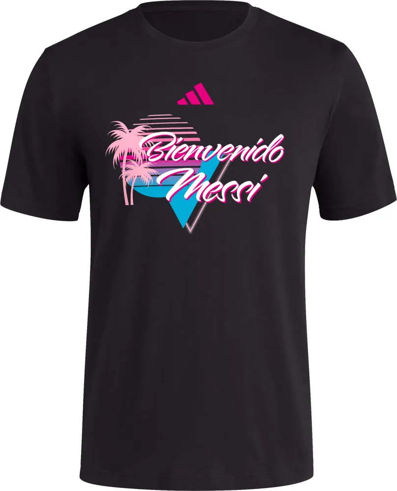 adidas Adult Miami Messi Bienvenido LM #10 T-Shirt