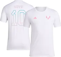 adidas Adult Miami Messi LM #10 Name and Number T-Shirt