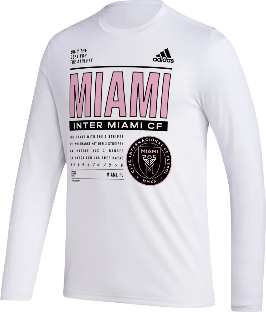 adidas Inter Miami CF DNA White Long Sleeve Shirt