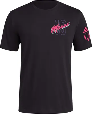 adidas Adult Miami Messi #10 Sleeve T-Shirt